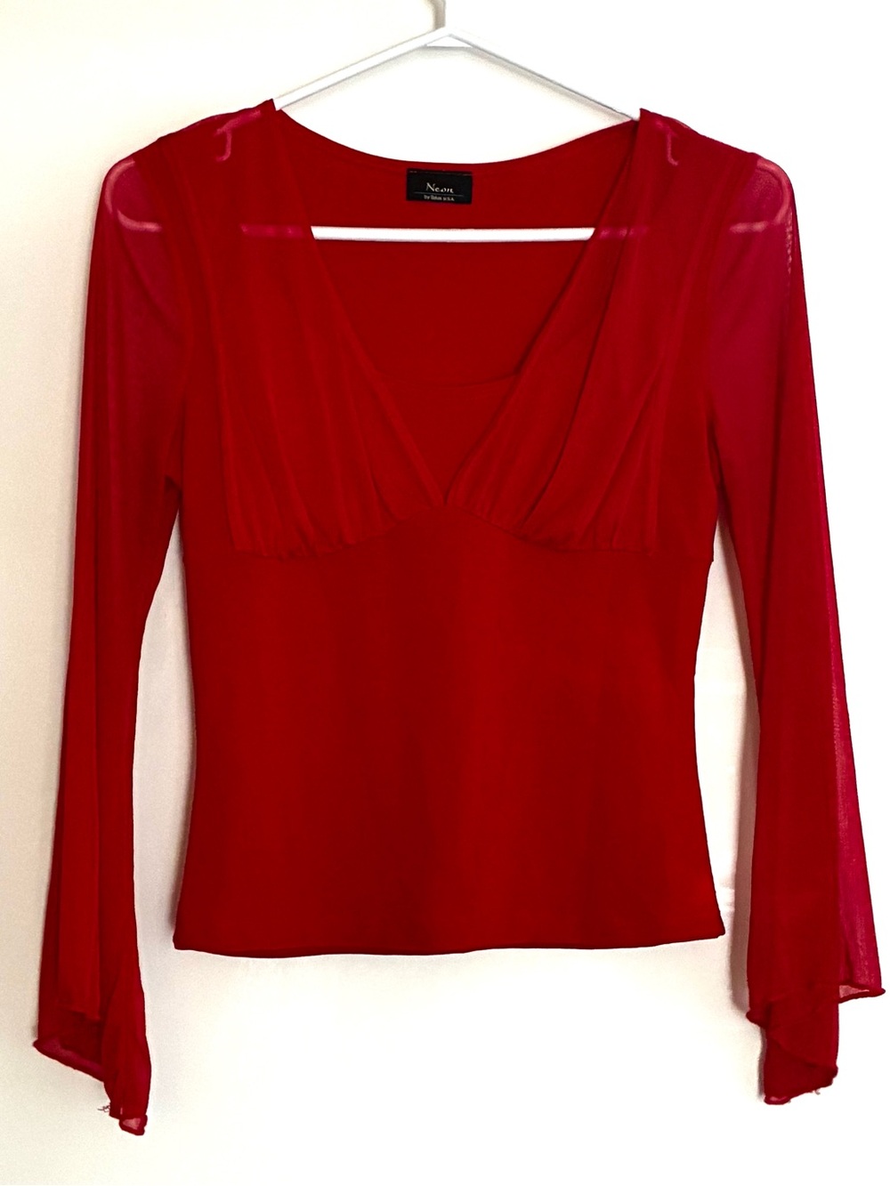 Bell sleeves vamp top